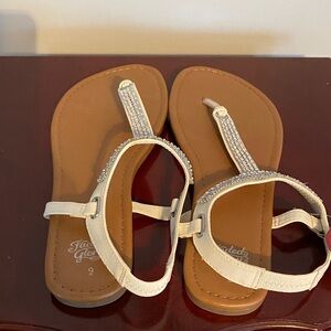 Joe Boxer White and Tan Sandals